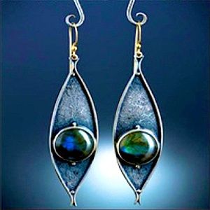 Bohemian Earrings 18K Facets for Sensitive Skin